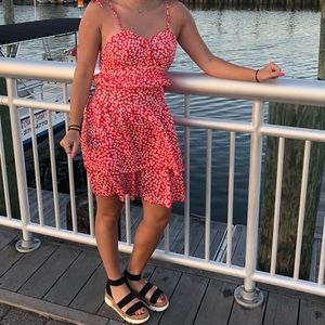 Red Boho sun dress. Worn once.